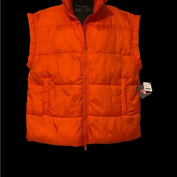 Free People Movement Orange Puffer Vest In a Bubble Oversized FP Vest NWT M - Picture 4 of 11